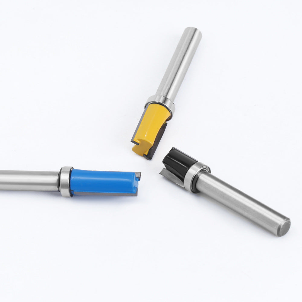 MC02210T3 3PCS 8mm Shank Woodworking Slotting Cutter Wood Trimmer Knife Cutting Tool Set