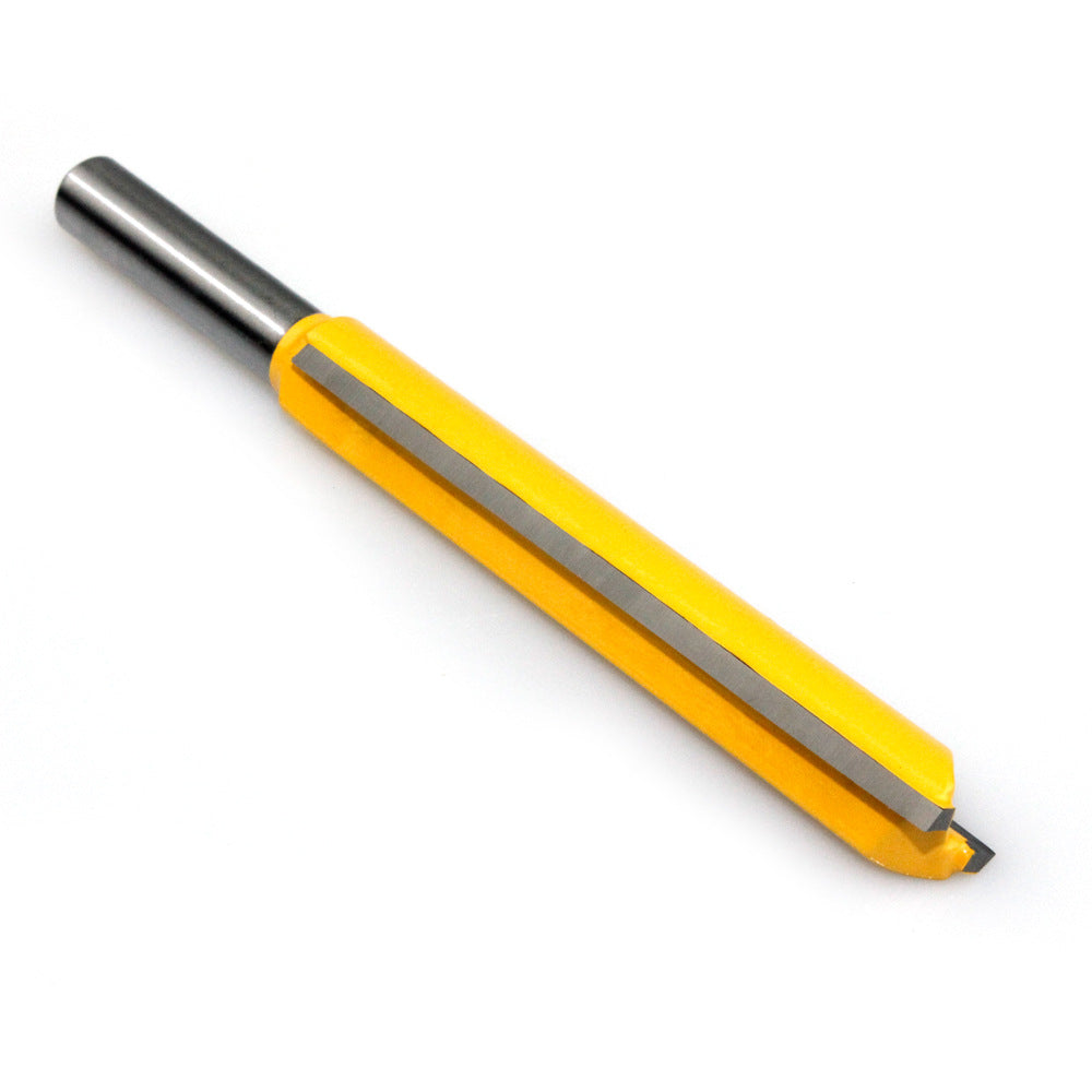 8mmx1 / 2 Inchx76mm Shank for Wood Trimmers, Shark Alloy Cutter Woodworking Straight Plunge Knife
