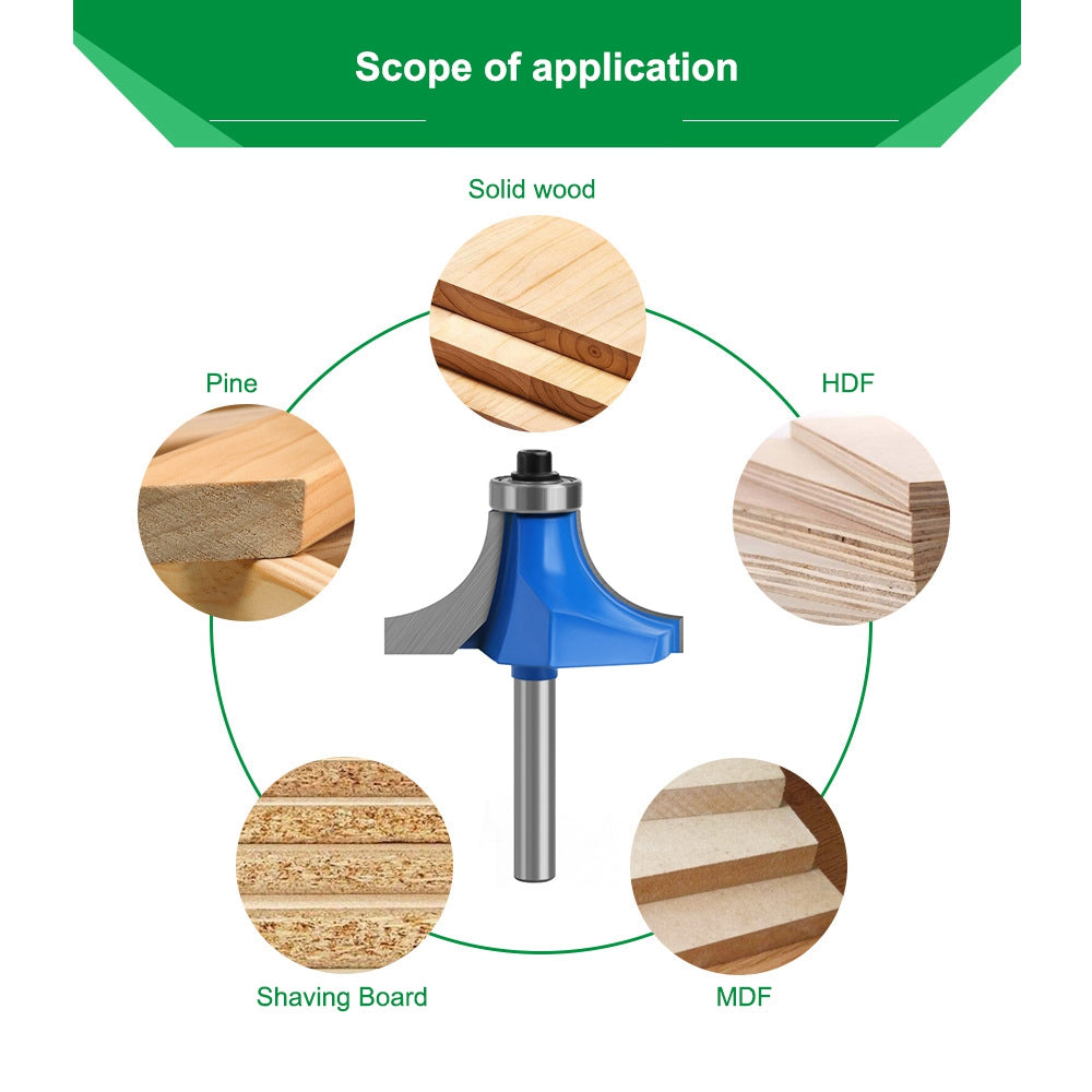 MC01035S41 1-5 / 8&quot; Width Woodworking Cutter Tool Round Over Bit 1 / 4 Inch Shank Milling Cutter Router Bit, with Storage Box