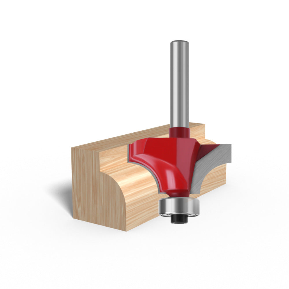 MC01035T9A 9PCS 1 / 4 Inch Shank Wood Trimming Milling Cutter Necking Tool Round Over Bit with Plastic Box