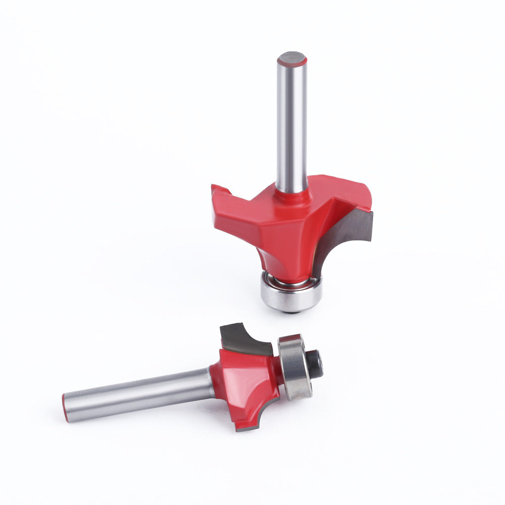 MC01035T9A 9PCS 1 / 4 Inch Shank Wood Trimming Milling Cutter Necking Tool Round Over Bit with Plastic Box