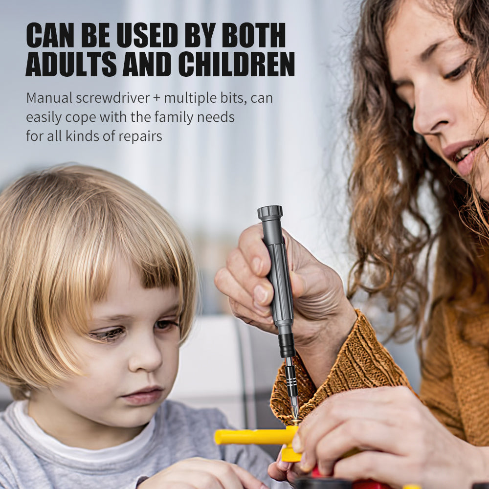 KING&#39;SDUN KS-840130 130-in-1 Precision Screwdriver Set with Bits Portable Aluminum Alloy Manual Screwdriver - Black