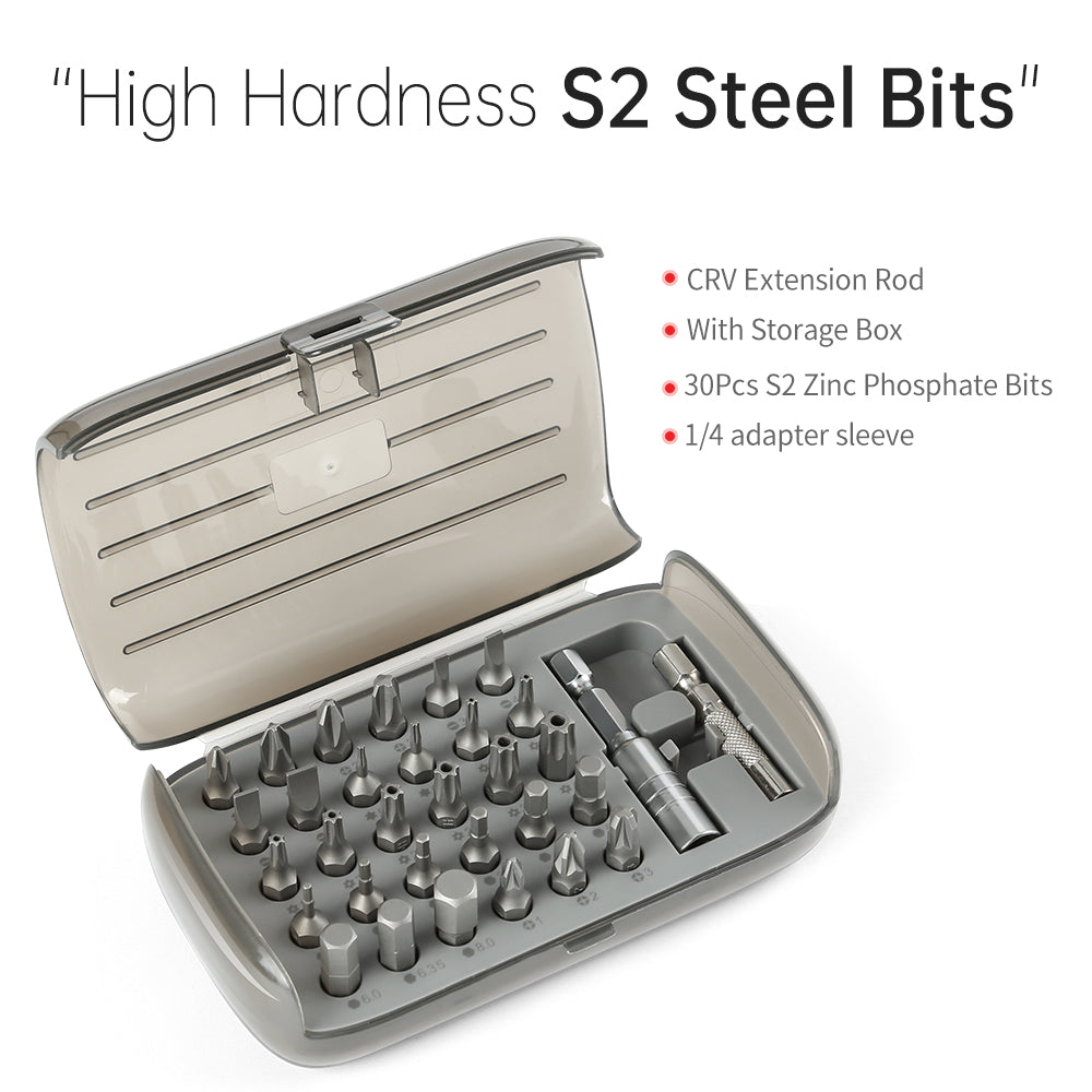 Kingsdun KS-882047 3.7V Multifunctional 35 In 1 Electric Screwdriver Set with LED Light Repair Power Tool - Black