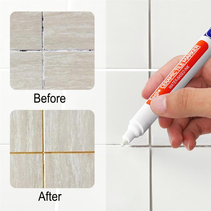 Grout Filler Pen Tile Repair Marker Pen for Restoring Tile Wall Floor - Beige