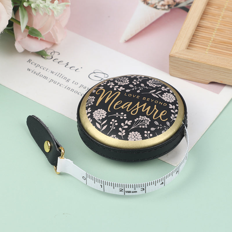 PU Leather Tape Measure Tool Clothing Measurement Retractable Mini Soft Ruler - Red
