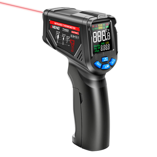 Aneng TH05 Portable Infrared Thermometers Handheld -20~650 Degree Temp Measurement with Digital Display - Black