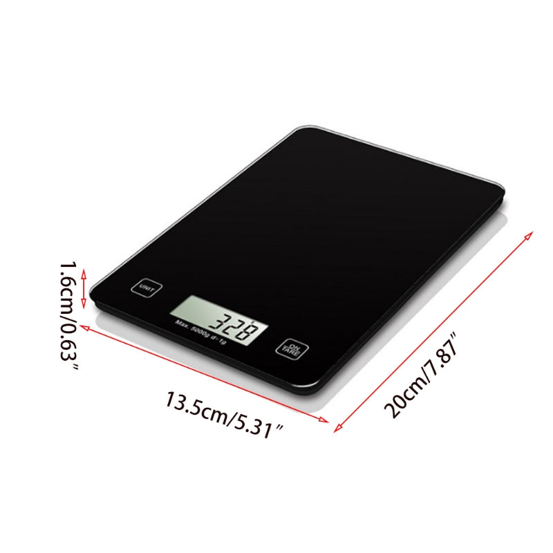CK451 5000g/1g Kitchen Digital Scale Electronic LED Display Cooking Baking Food Scale Weight Measuring Tool (CE Certificated) - Silver