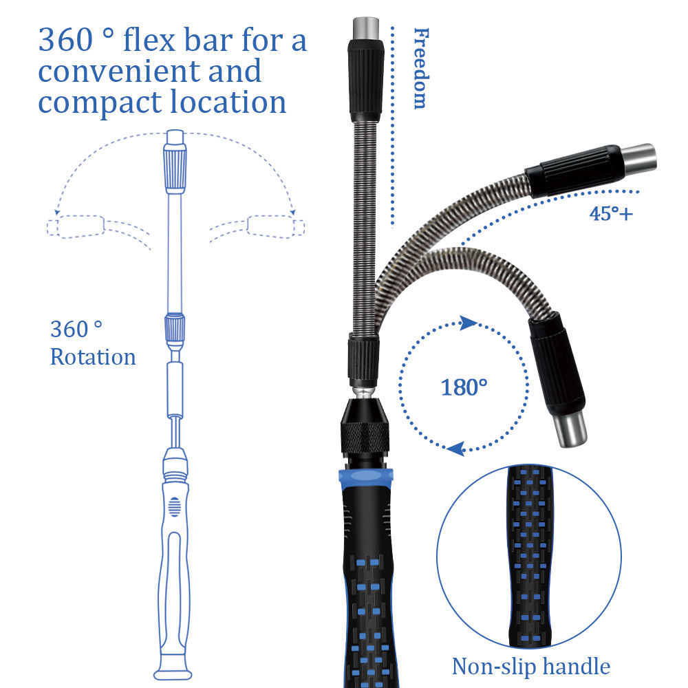 KING&#39;SDUN KS-840126 117Pcs Precision Screwdriver Set with 108-Bits / Magnetizer Portable Repair Tool Kit for Watches, Cameras