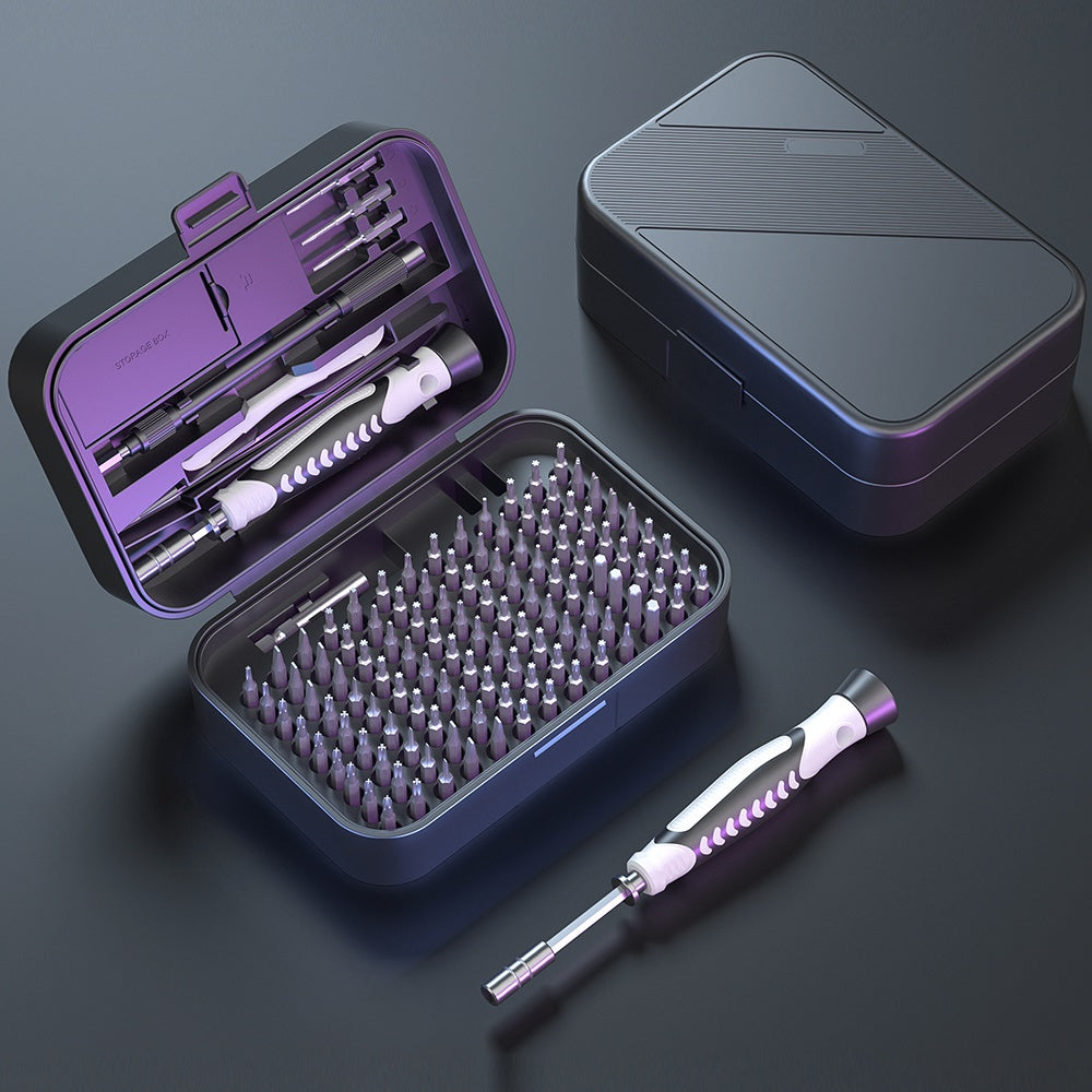 KING&#39;SDUN KS-840130 130-in-1 Precision Screwdriver Set with 120-Bits / Tweezers Portable Repair Tool Kit for Watches, Cameras