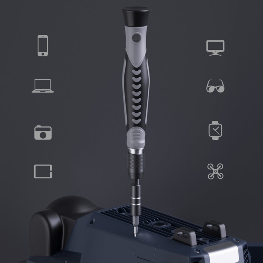 KING&#39;SDUN KS-840071 25-in-1 Precision CRV Screwdriver Set with 17-Bits / Tweezers Portable Repair Tool Kit for Mobile Phones, Drones