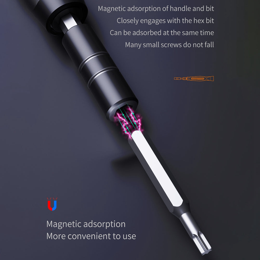 KING&#39;SDUN KS-840071 25-in-1 Precision CRV Screwdriver Set with 17-Bits / Tweezers Portable Repair Tool Kit for Mobile Phones, Drones