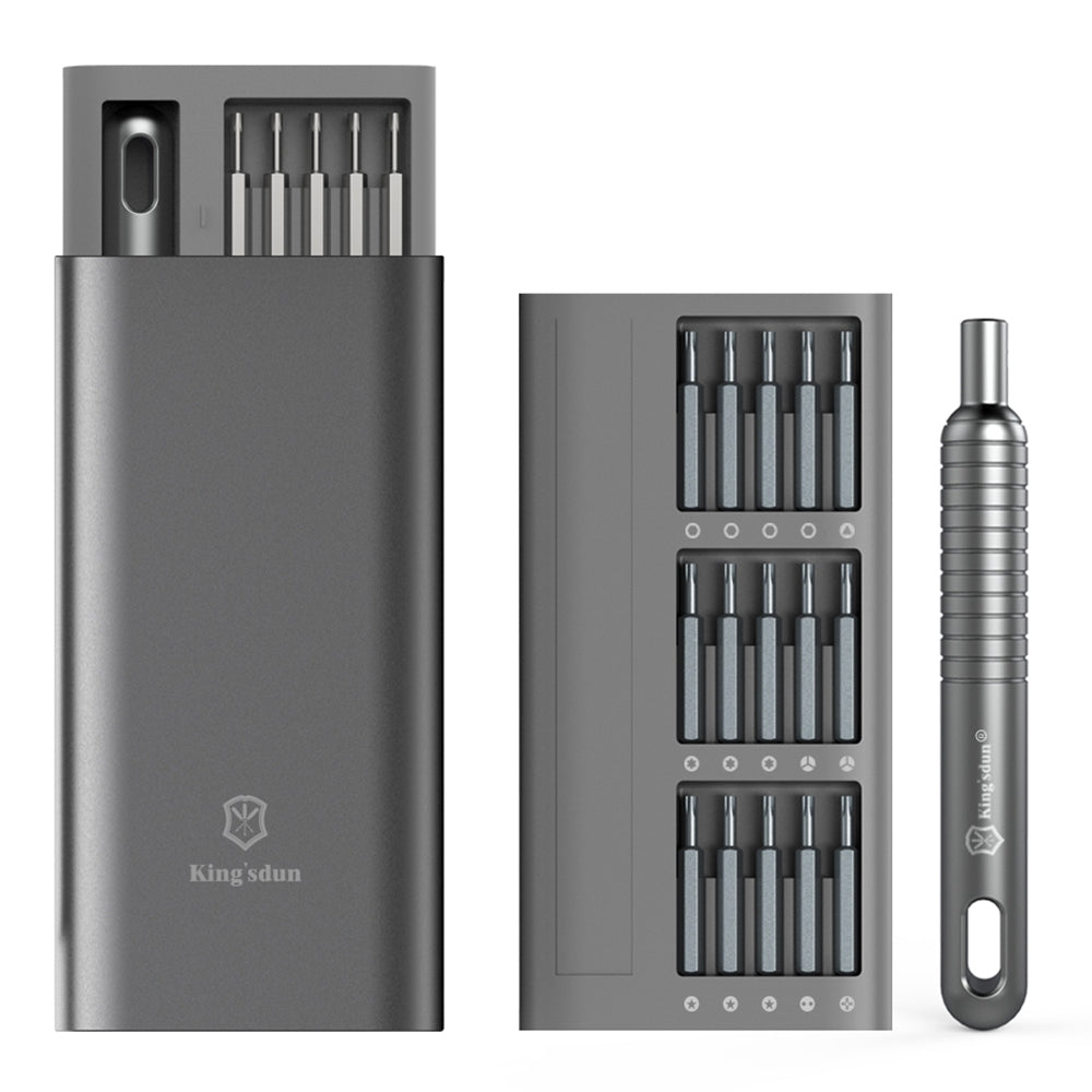 KING&#39;SDUN KS-840031 30 in 1 Mini Precision Repair Tool Kit Portable Magnetic Screwdriver Set with 30Pcs Bits for Watches, Cameras, Mobile Phones
