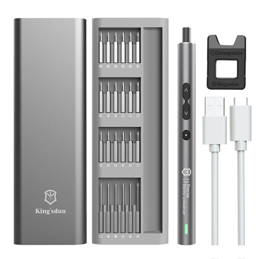 KING&#39;SDUN KS-882038 51Pcs Electric Screwdriver Set with LED Light Magnetic 48 Bits Screw Driver Repair Tool Kit for Watches, Cameras, Drones