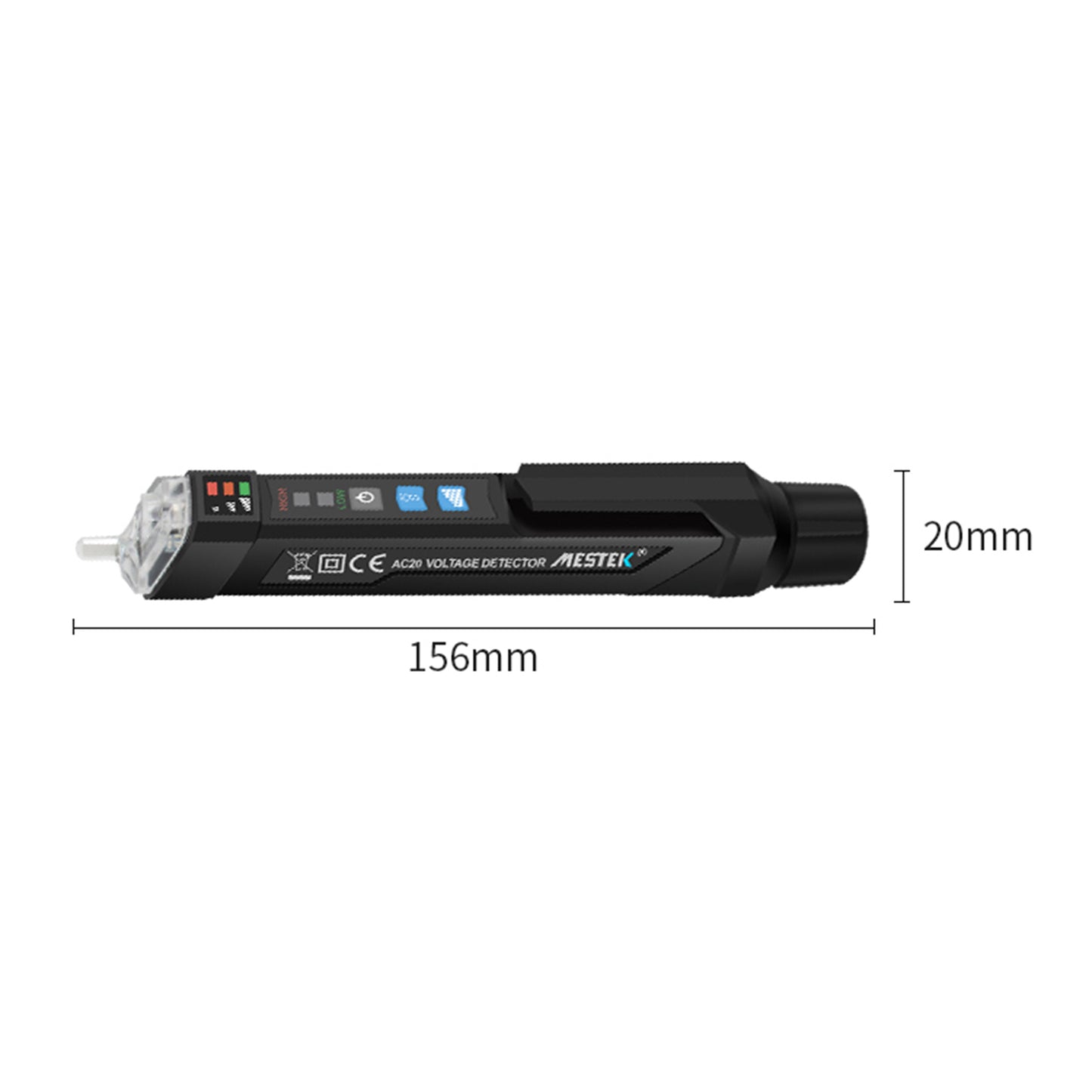 Uniqkart AC20 12-1000V Smart Non-Contact Electric Test Pencil AC Voltage Alarm Smart Detector Tester Pen