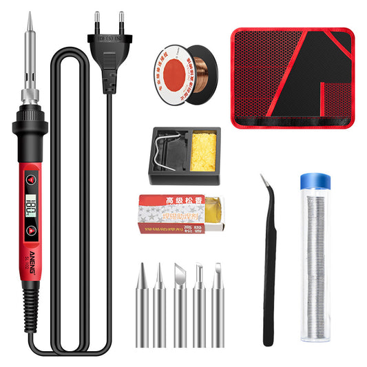 Aneng SL102 12Pcs 60W Fast Heating Design Electric Soldering Iron Kit with Replaceable Welding Head Set - EU Plug