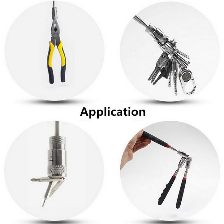 Magnetic Extendable Pick up Tool with LED Light for Finding Small Metal Items Iron Nails Screws