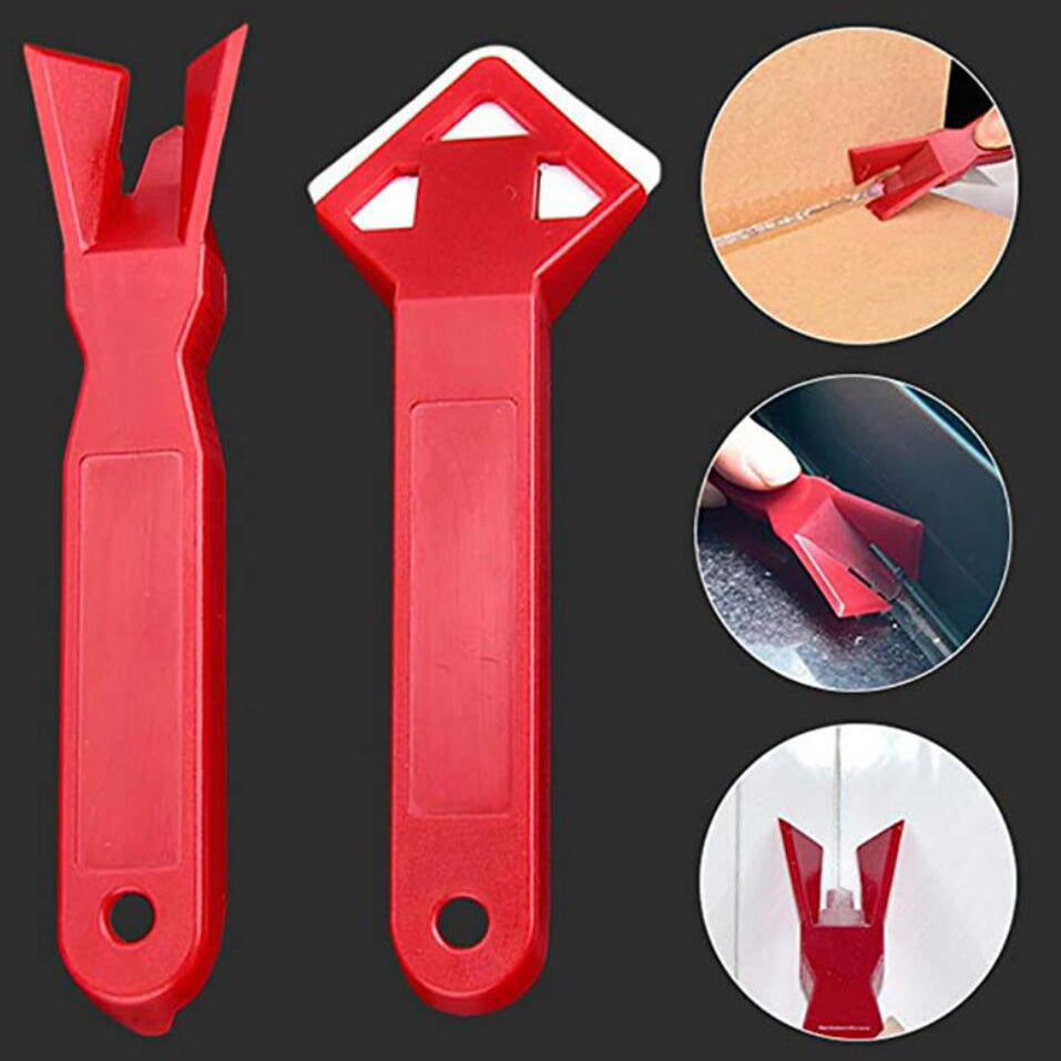 2Pcs Caulk Tools Kit Sealant Remover Shovel Glass Cement Caulking Scraper for Any Edge Angle Joint