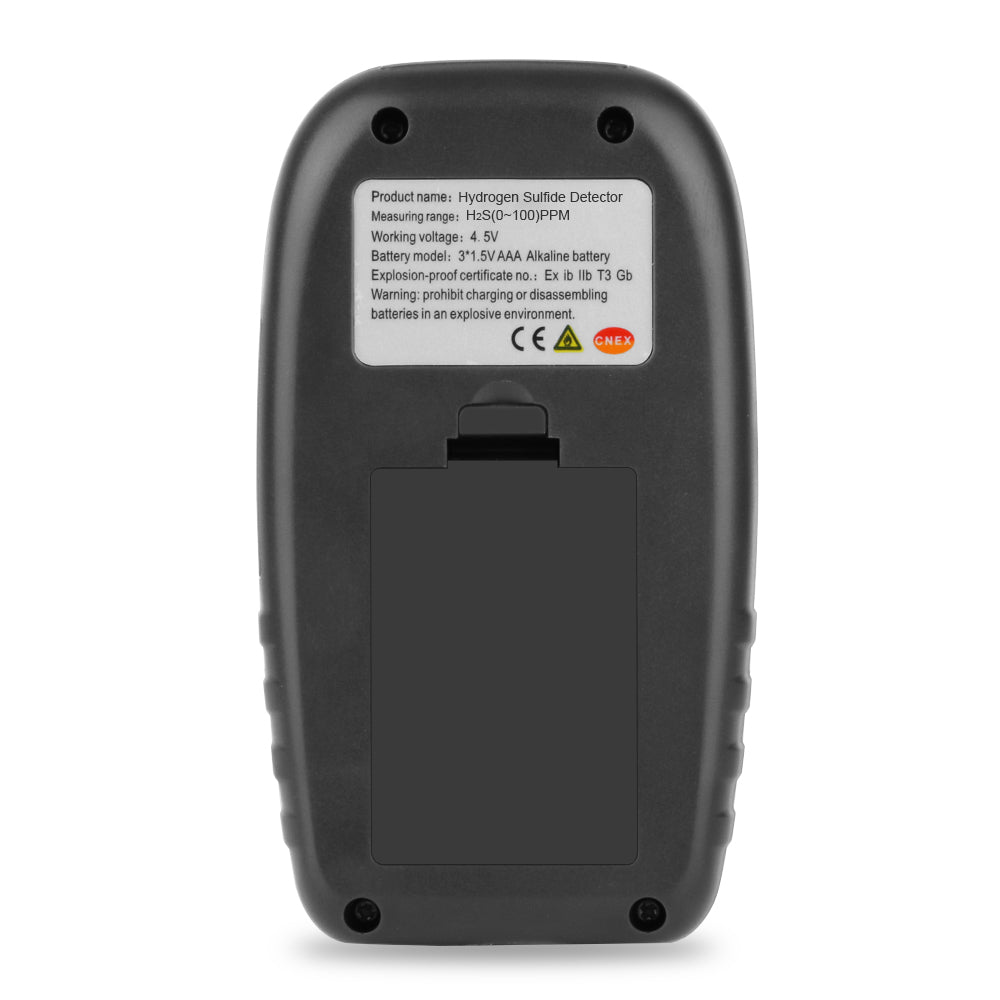 Uniqkart WT8822 Hydrogen Sulfide Detector H2S Gas Sensor High Sensitive Poisoning Alarm Tester