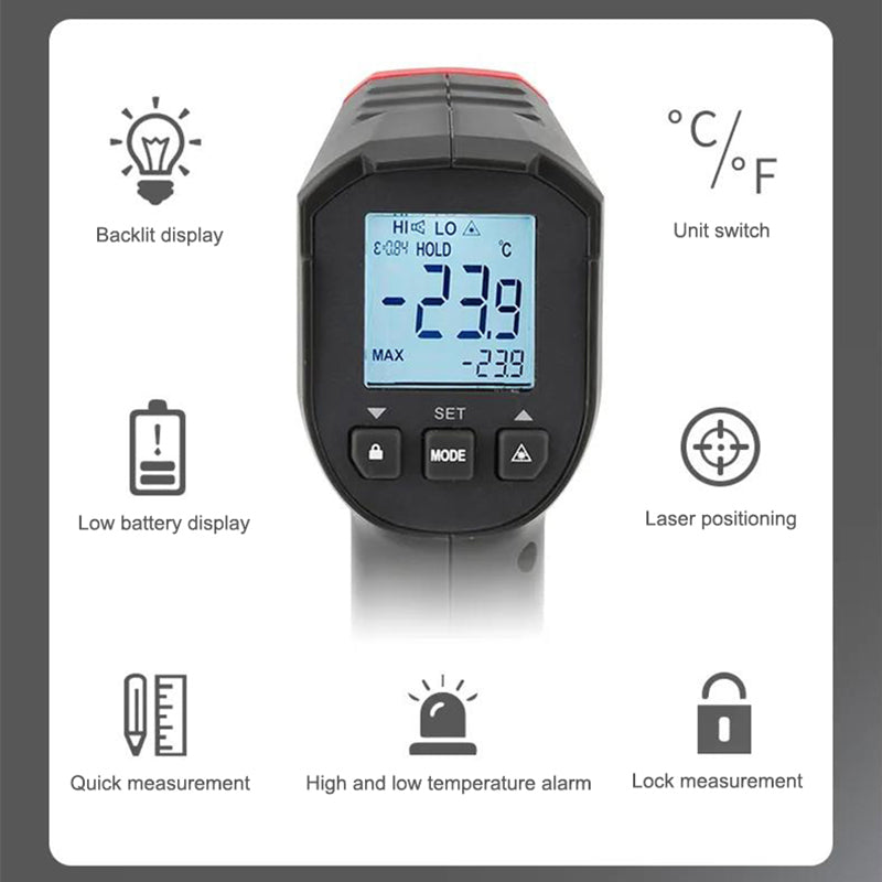 UNI-T UT306S Digital Thermometer Non-contact Industrial Infrared Laser Temperature Meter