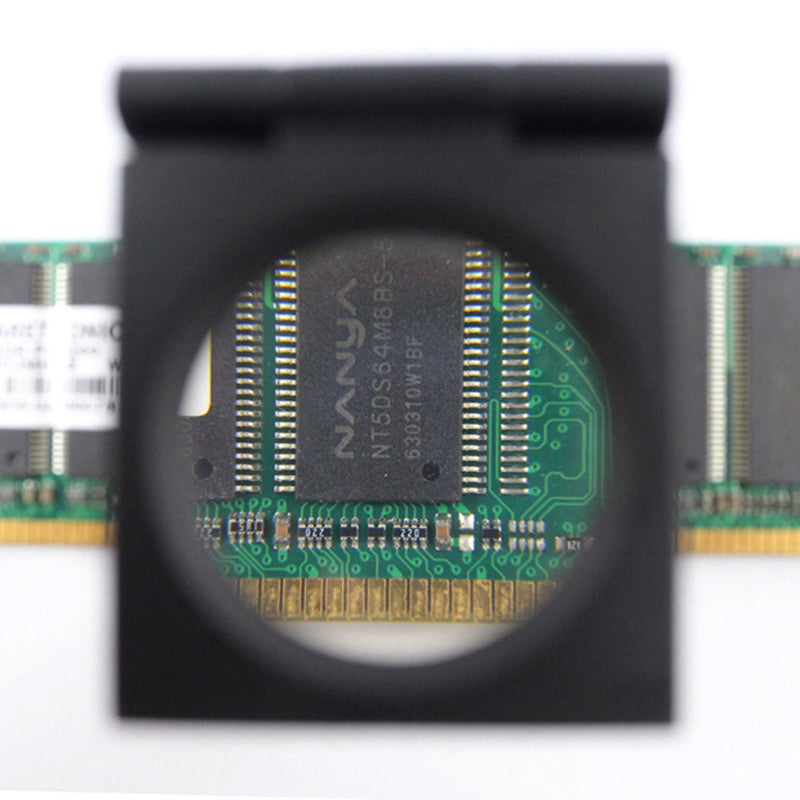 905A 10X Dual LED Light Optical Glass Metal Foldable Magnifying Glass Cloth Observing Magnifier with Scale