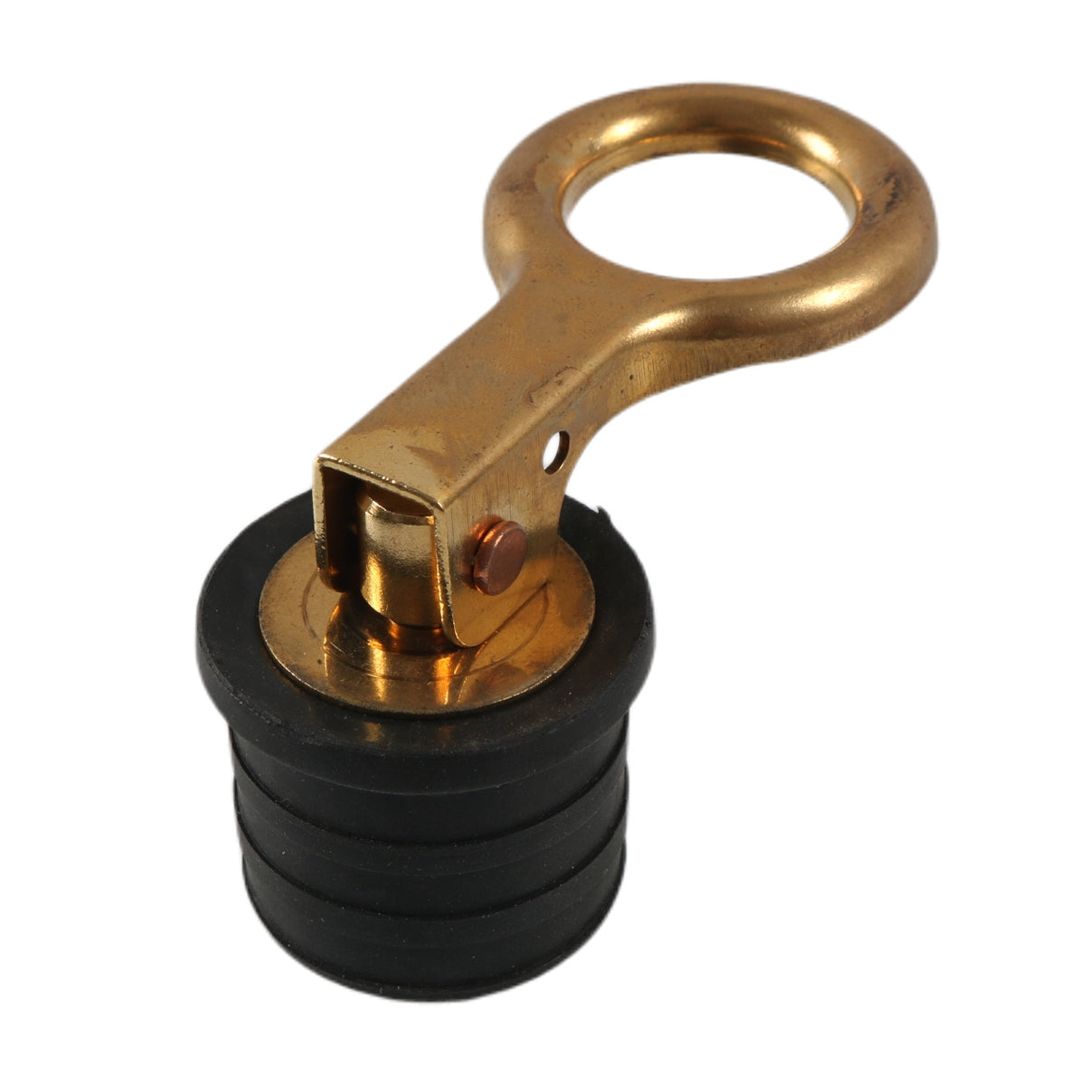 A6870 1 - 1 / 4 Inch Boat Yacht Drain Plug O-Handle Twist Turn Drain Plug Snap Brass Drain Plug