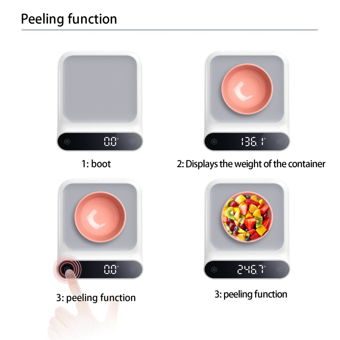 YGH5262 LCD Display Digital Scale Kitchen Electronic Scale for Cooking Baking Weighing