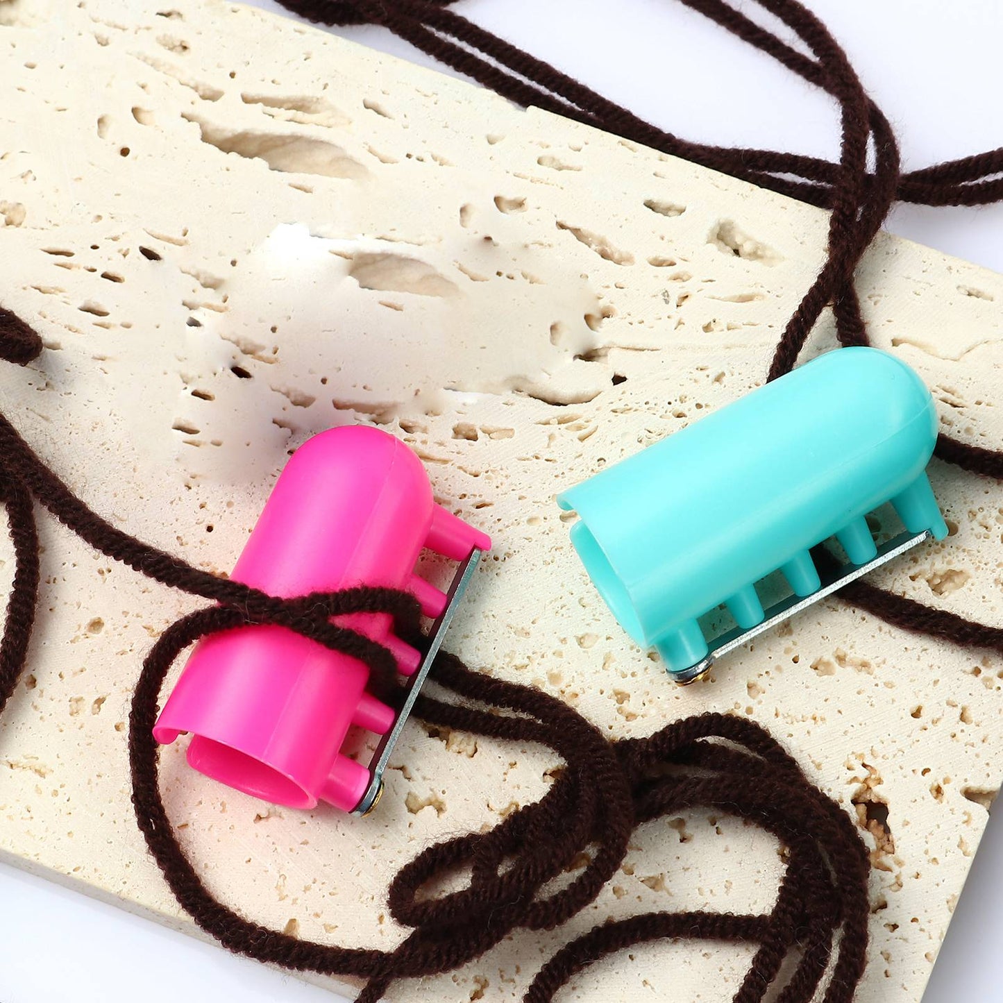 Knitting Machine Knitting Needle Thimble Braided Knuckle Jacquard Assistant Sewing Tool Accessories - Rose