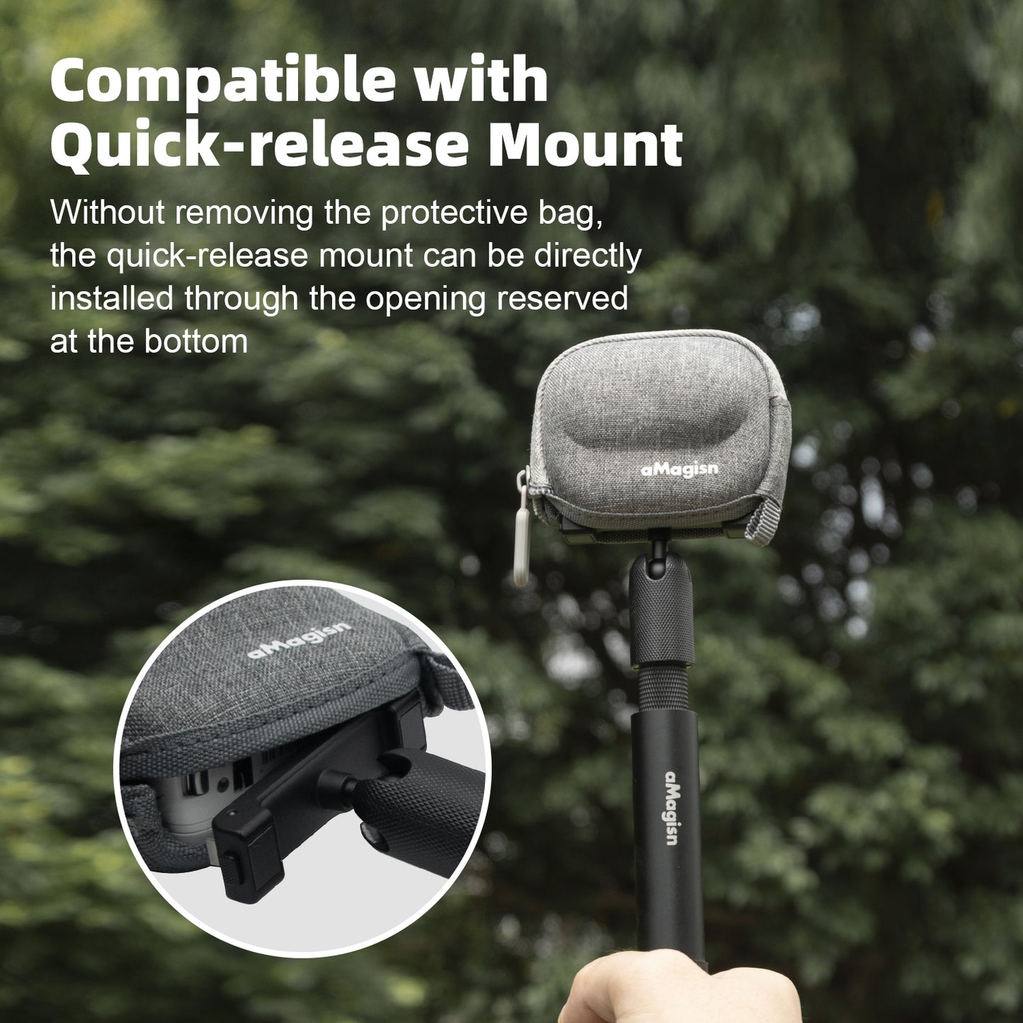 Uniqkart Storage Bag for Insta360 GO 3 , EVA+Fleece Action Camera Portable Carrying Case