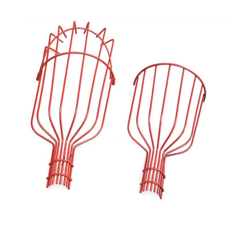 Iron Wire Fruit Picker Detachable Deep Basket Peach Pear Catcher Garden Fruit Picking Tool - Blue