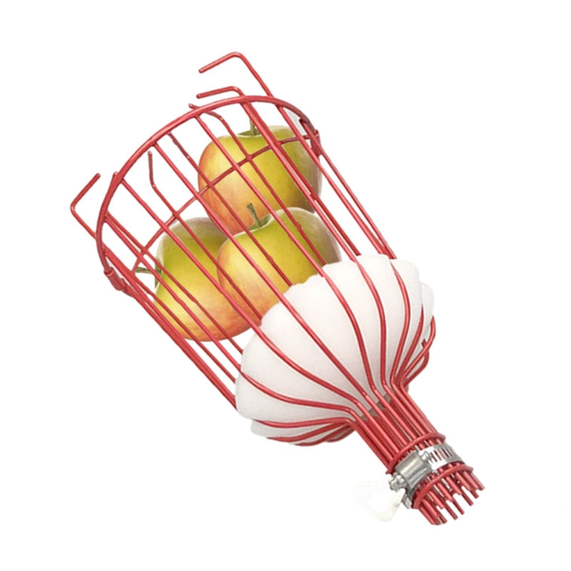 Iron Wire Fruit Picker Detachable Deep Basket Peach Pear Catcher Garden Fruit Picking Tool - Blue