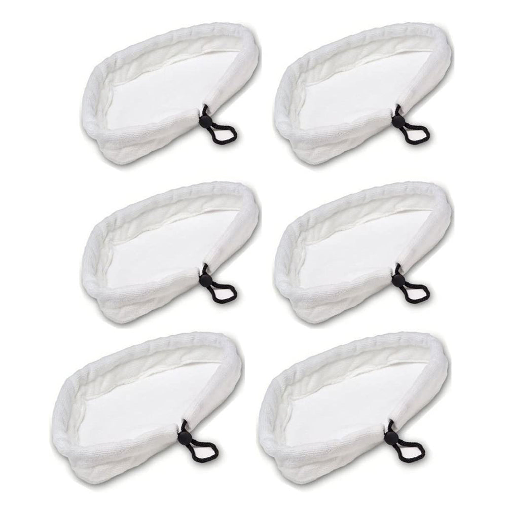 6PCS Home Clean Steam Mop Reusable Replacement Microfiber Cleaning Pads Washable Cloths for Steamboy H2O