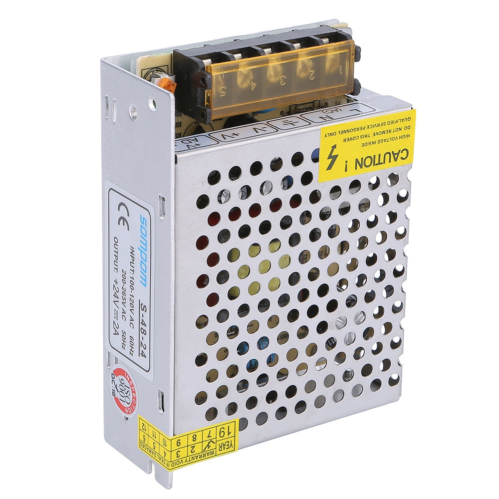 S-48-24 2A 48W 24V LED Strip Power Supply Driver DC Voltage Adapter Transformer