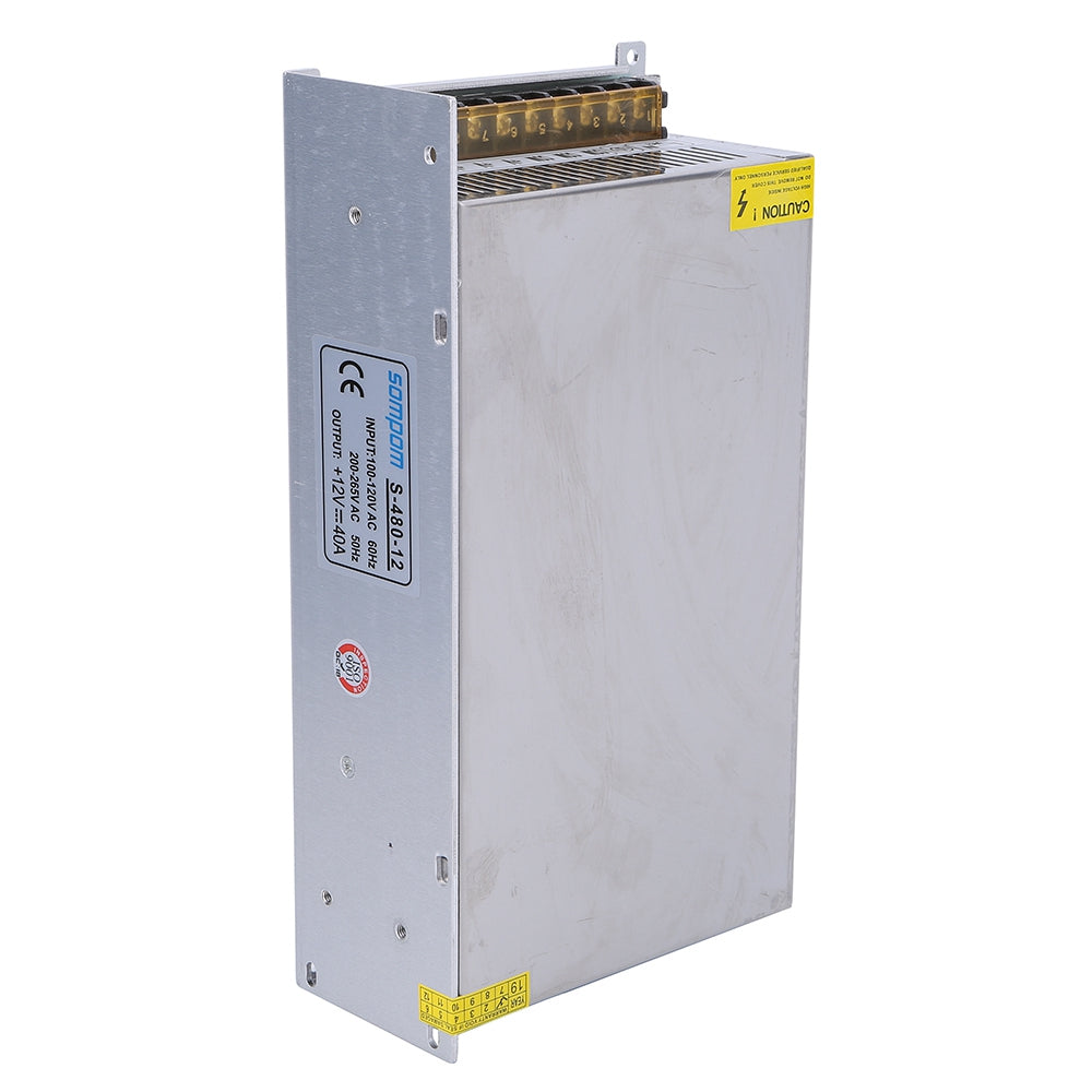 S-480-12 12V 40A 480W LED Strip Driver Power Supply Voltage Transformer Power Switch