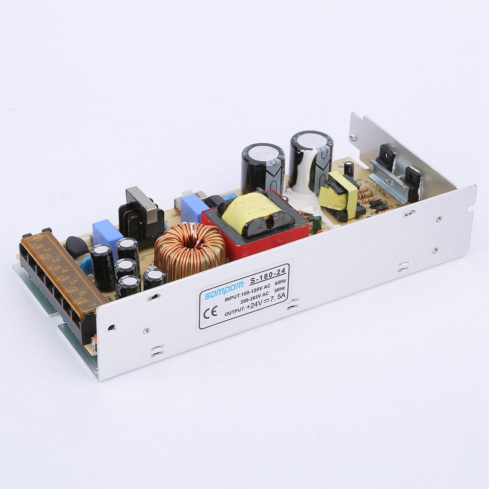 S-180-24 24V 7.5A 180W LED Strip Driver Power Supply Voltage Transformer Power Switch