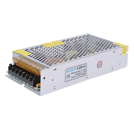 S-200-12 12V 16.5A 200W Power Switch LED Strip Driver Power Supply Voltage Transformer