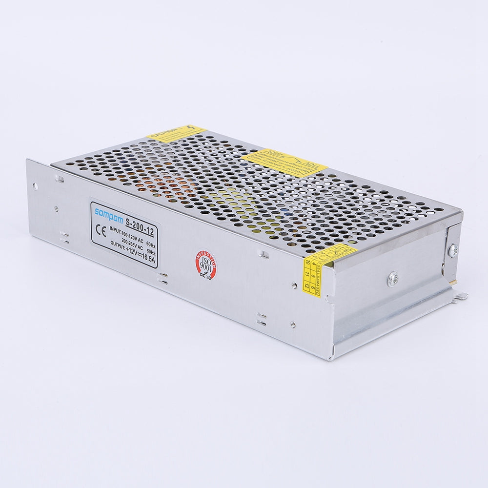 S-200-12 12V 16.5A 200W Power Switch LED Strip Driver Power Supply Voltage Transformer