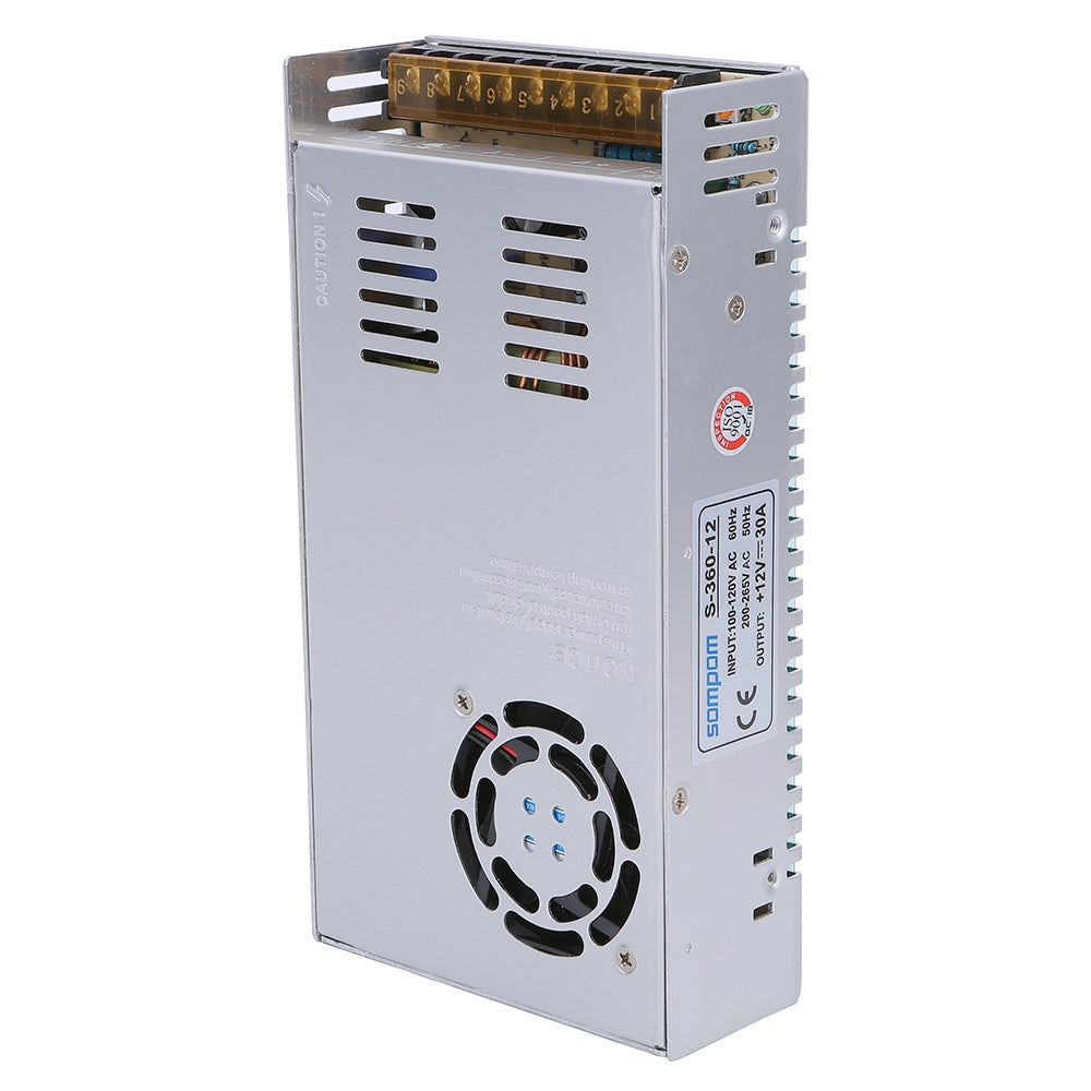 S-360-12 12V 30A 360W Voltage Transformer Power Switch LED Strip Lighting Monitor Driver Power Supply