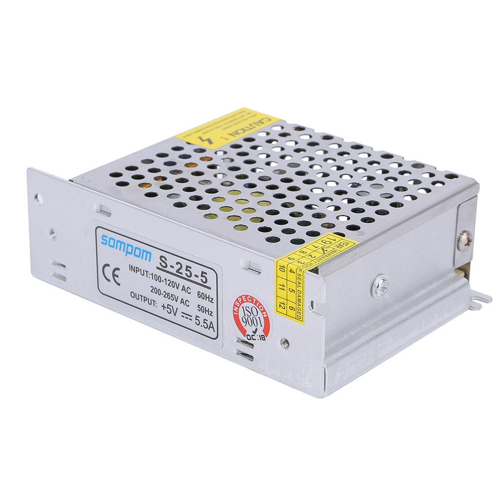 S-25-5 5V 5.5A 25W Power Supply LED Driver Universal Regulated Transformer DC Adapter