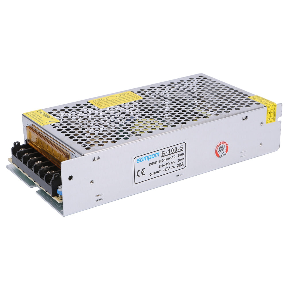 S-100-5 5V 20A 100W LED Strip Power Supply Driver DC Voltage Adapter Transformer