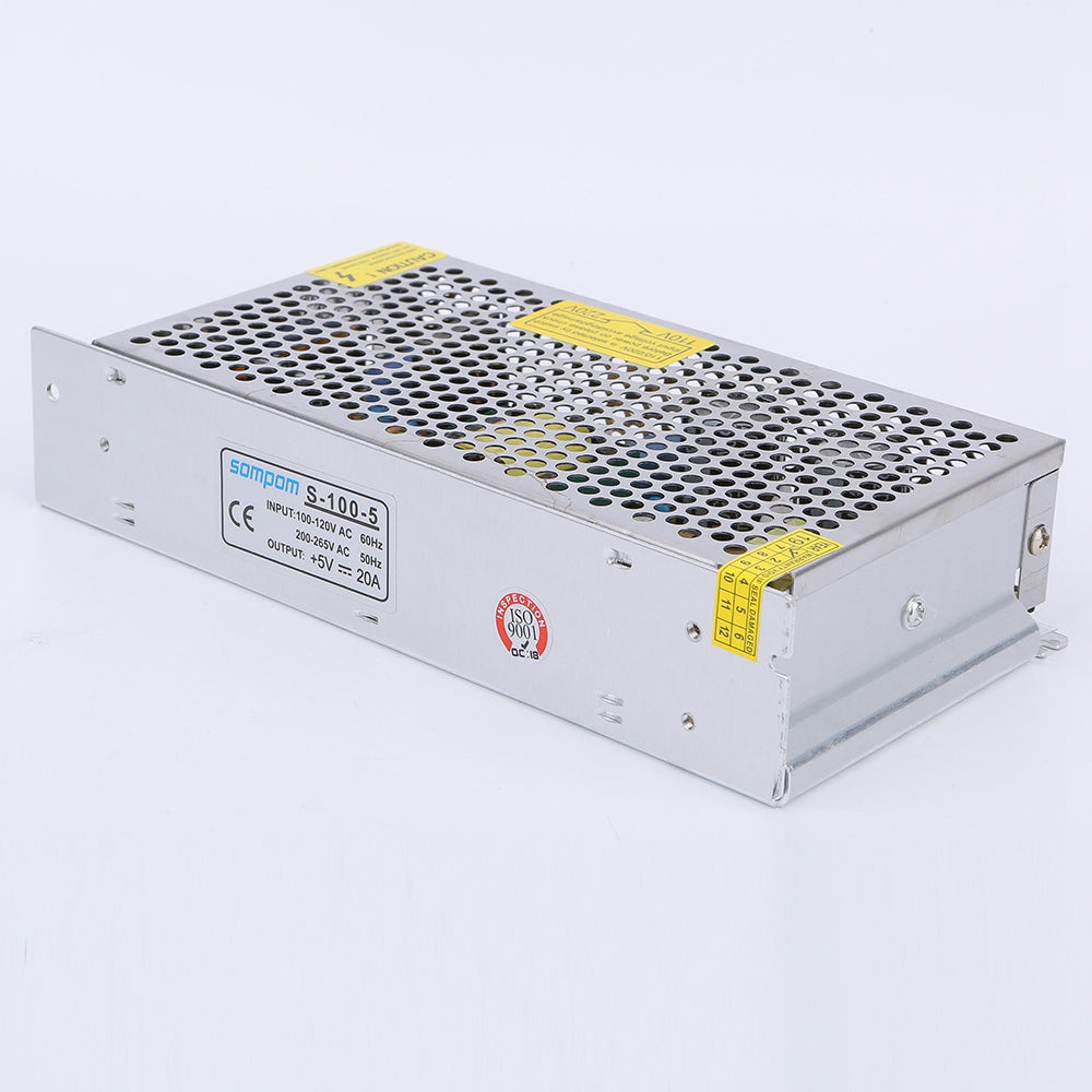 S-100-5 5V 20A 100W LED Strip Power Supply Driver DC Voltage Adapter Transformer