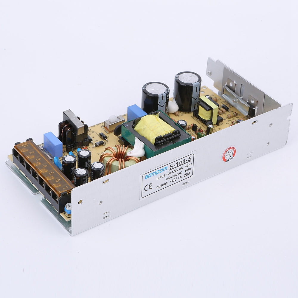 S-100-5 5V 20A 100W LED Strip Power Supply Driver DC Voltage Adapter Transformer