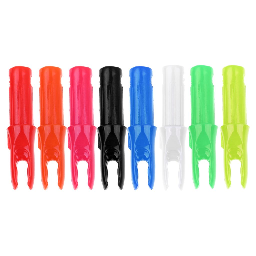 12 Pieces Plastic Archery Arrow Nocks for Arrows ID 6.2mm Red