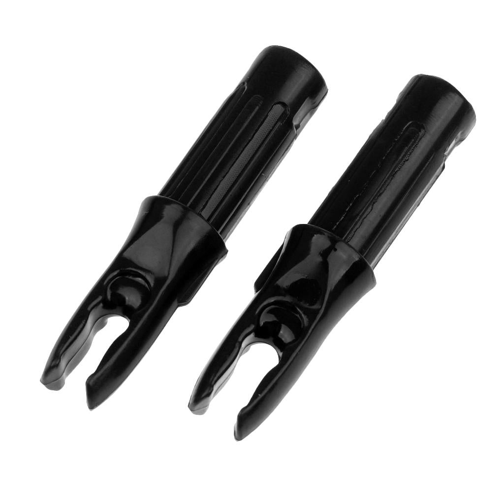 12 Pieces Plastic Archery Arrow Nocks for Arrows ID 6.2mm Black