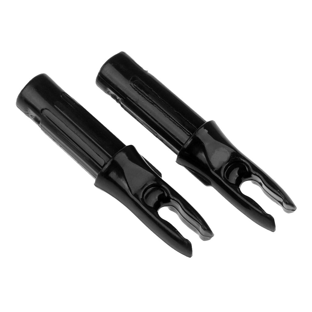 12 Pieces Plastic Archery Arrow Nocks for Arrows ID 6.2mm Black