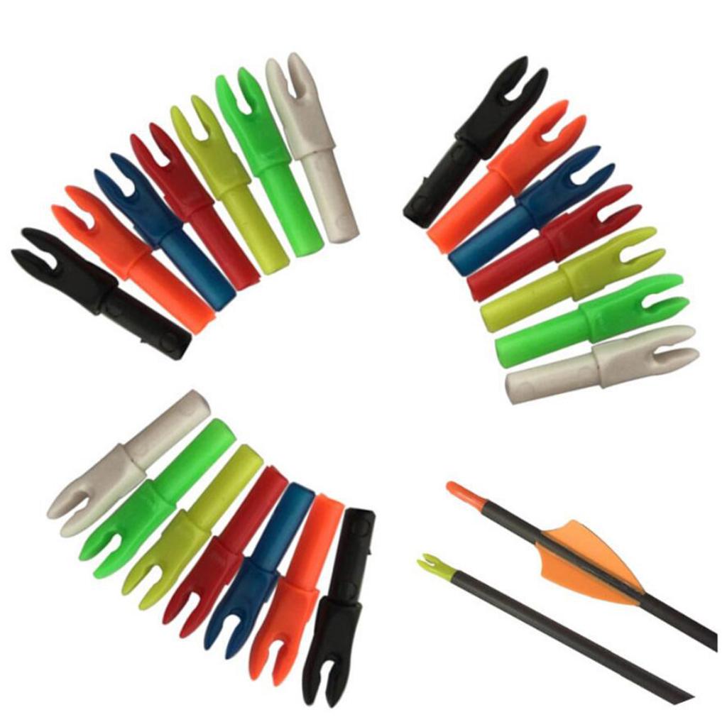 12 Pieces Plastic Archery Precision Nocks for ID 4.2mm Arrow Shaft Green
