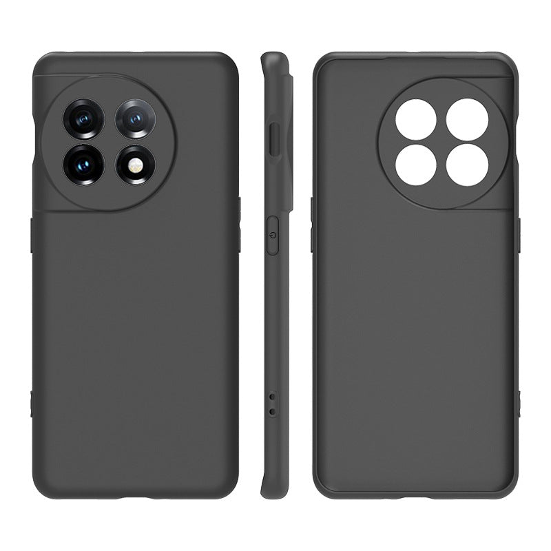 For OnePlus 11 5G Matte Black TPU Phone Case Shockproof Anti-Scratch Back Cover