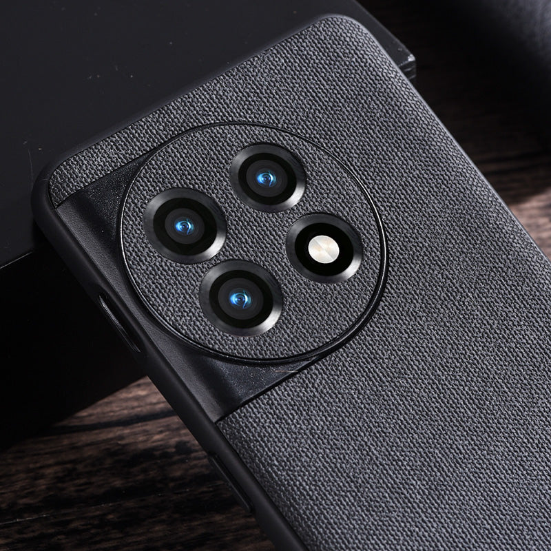 For OnePlus 11 5G Cloth Texture Phone Cover Anti-scratch TPU Protective Case - Black