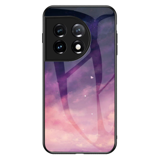 Cell Phone Case for OnePlus 11 5G, Tempered Glass+PC+TPU Starry Sky Pattern Printing Protective Cover - Dream Starry Sky