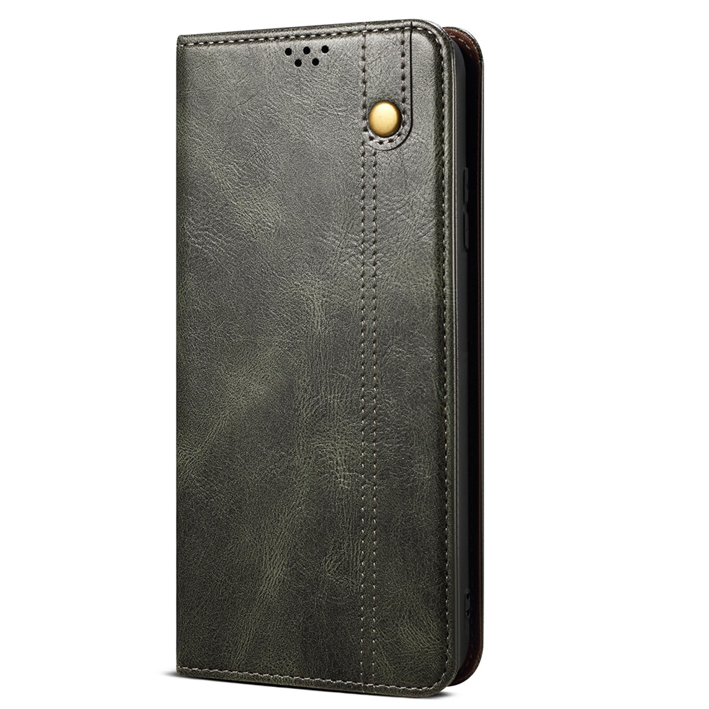 Phone Wallet Case for OnePlus Ace 2 5G / 11R 5G, Waxy Crazy Horse Texture PU Leather Phone Stand Cover - Green