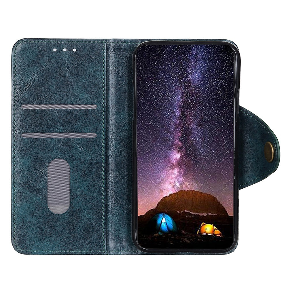 KHAZHEN For OnePlus 11 5G Flip Phone Cover Textured PU Leather Wallet Stand Shockproof Case - Blue